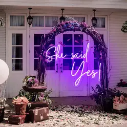 She Said Yes Neon Wedding Sign